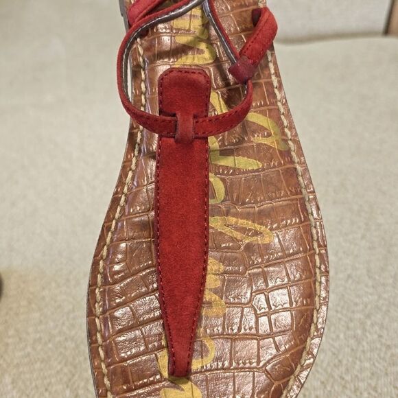 Sam Edleman Burgundy Suede Gigi Thong Sandals - Size 8.5 - Picture 4 of 15